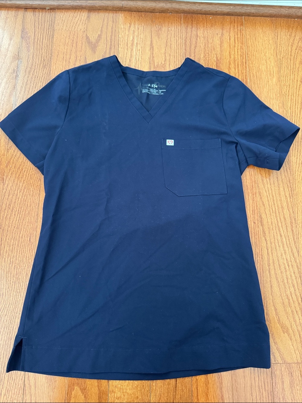 Women’s Navy Create Amor V-Neck Scrub Top